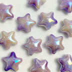 UV Plating Dual Color Cloud Gradient Star Acrylic Beads 22mm 50pcs 6