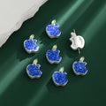 Apple Rhinestone Beads 17mm Colorful Pave Alloy 10pcs 2