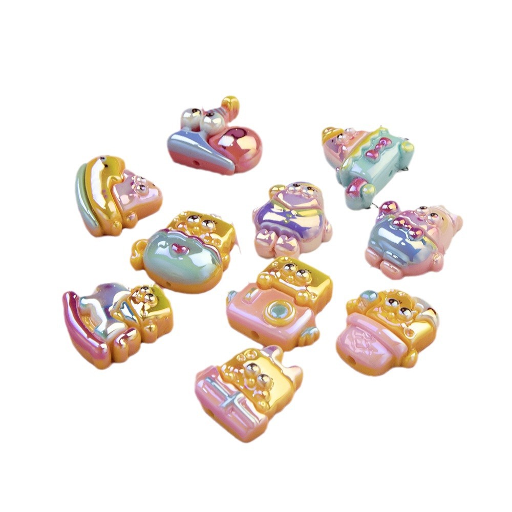 Spongebob Series Resin Beads Glossy Pastel Character Faces 20pcs 5