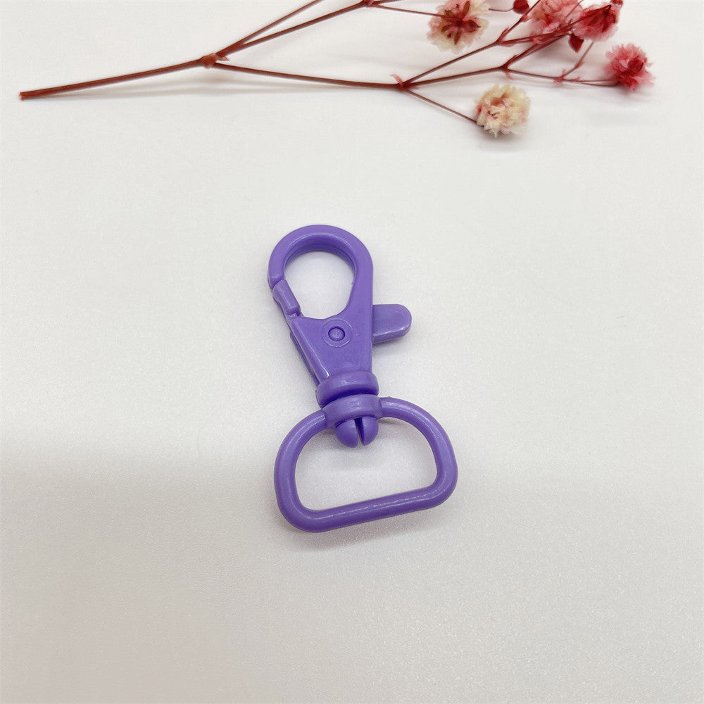 Colorful Plastic Swivel Snap Hook Keychain Clasps 40mm 20pcs 14