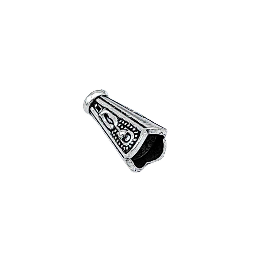 Cone Metal Beads 13mm Vintage Pattern Silver Tone 200pcs 5