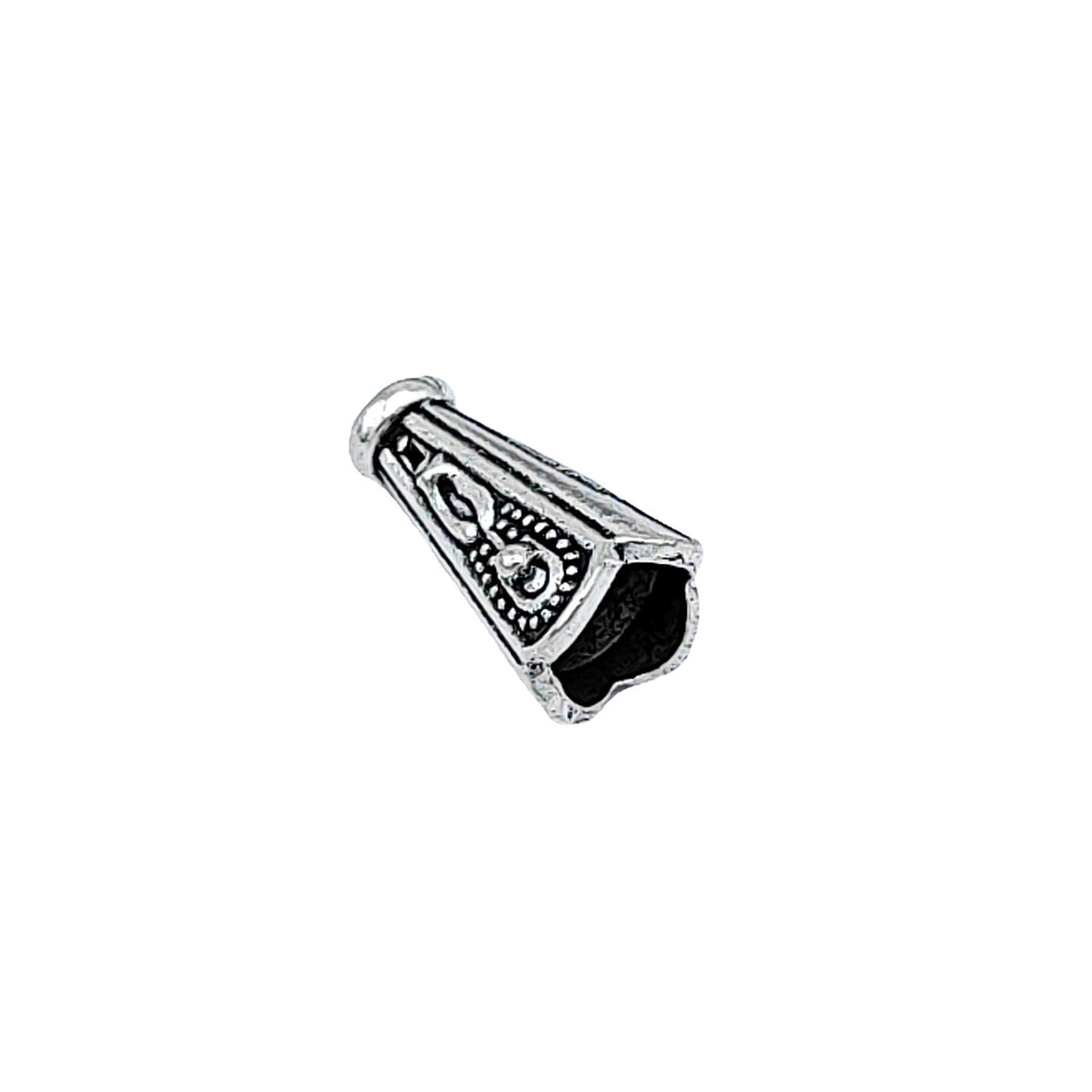 Cone Metal Beads 13mm Vintage Pattern Silver Tone 200pcs 5