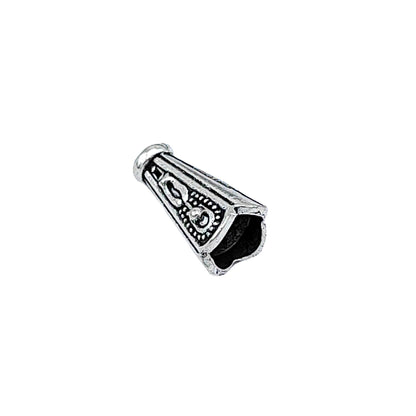 Cone Metal Beads 13mm Vintage Pattern Silver Tone 200pcs 5