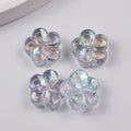 Transparent Flower Acrylic Beads 17mm Flat Plum Blossom 50pcs 4