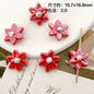 Six Petal Flower Ceramic Beads 16mm Glossy Colorful 10pcs 18