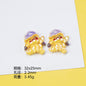 Plating Cute Pikachu Resin Beads Glossy Finish 20pcs 8
