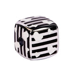 Striped Heart and Star Pattern Acrylic Square Beads 14mm 10pcs 3