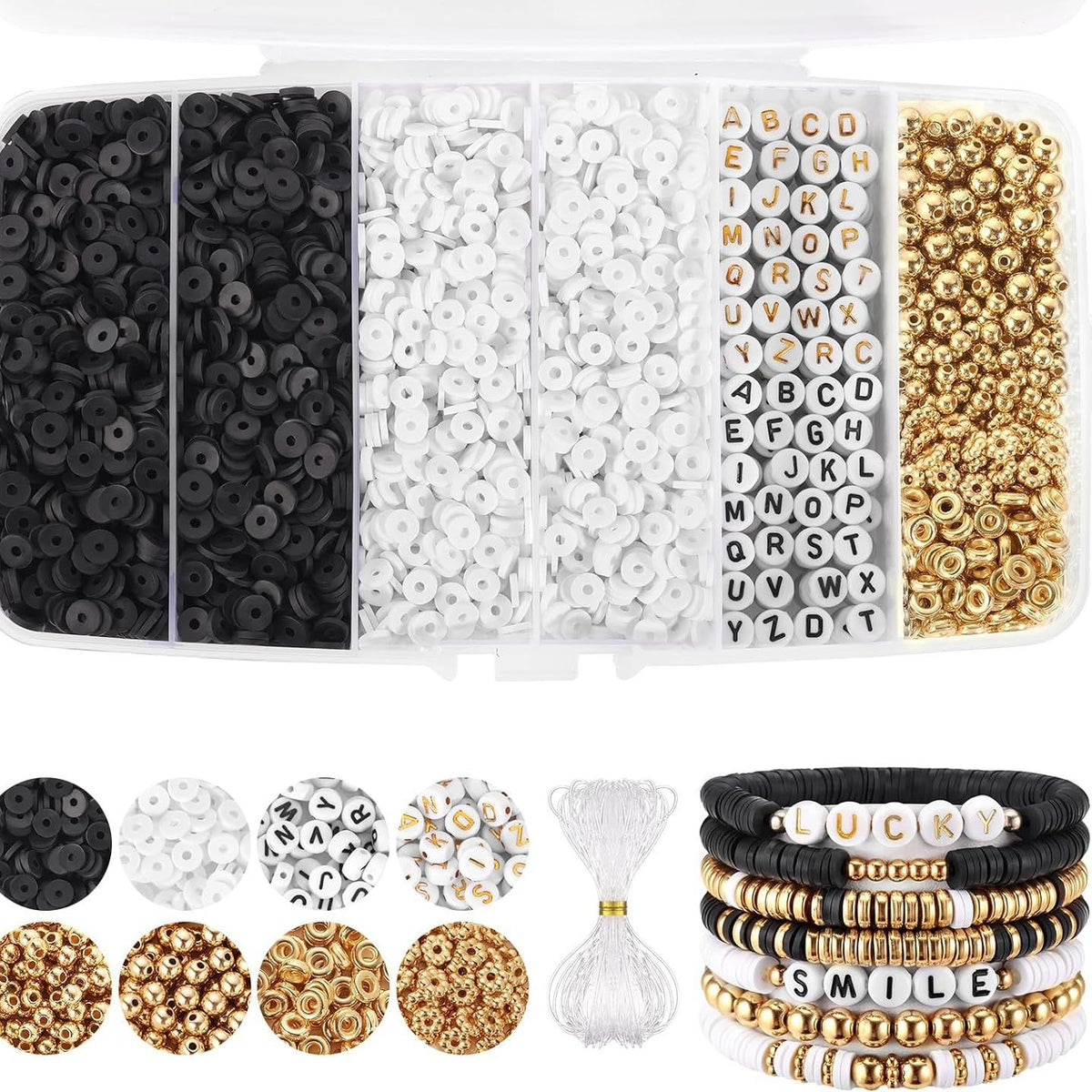 Heishi Clay Beads 6mm Multicolor Smooth Matte Polymer 1box 4