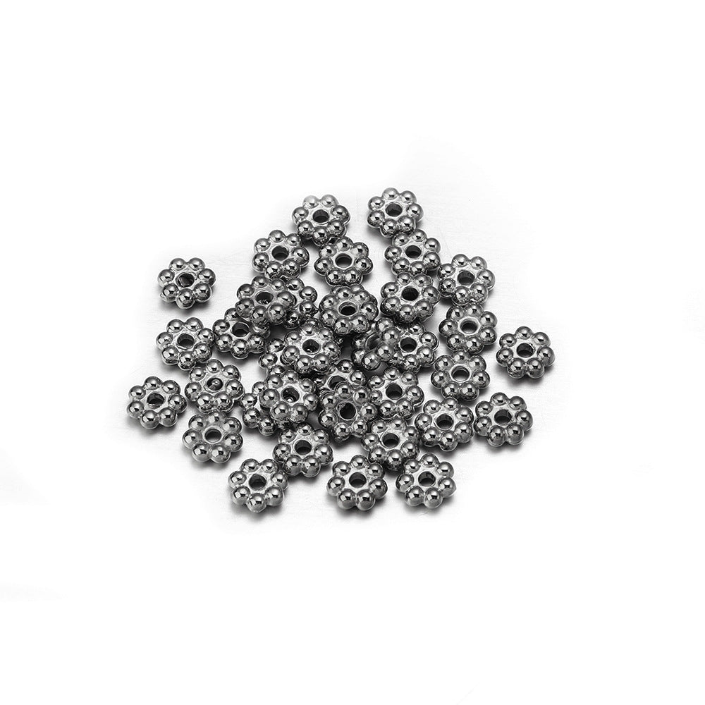 Snowflake CCB Plastic Spacer Acrylic Beads 4-9mm Metallic Tones 500pcs 8