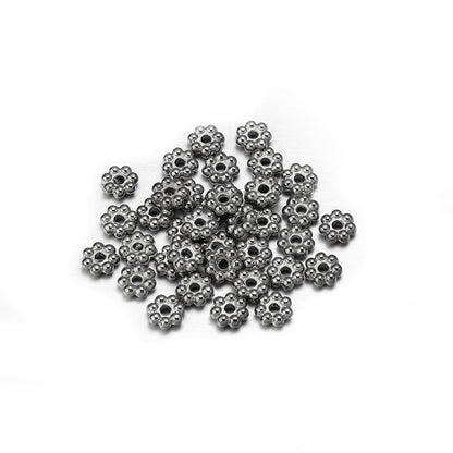 Snowflake CCB Plastic Spacer Acrylic Beads 4-9mm Metallic Tones 500pcs 8