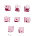 Painted Square Round Acrylic Beads 31mm 35mm Macaron Cake Double Layer 5pcs 5