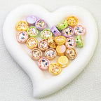 Plating Pochacco Egg Tart Resin Beads 19mm Glossy Pastel Colors 10pcs 3