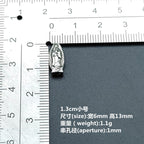 Virgin Mary Metal Beads 13mm 19mm Detailed Silver Tone 100pcs 3