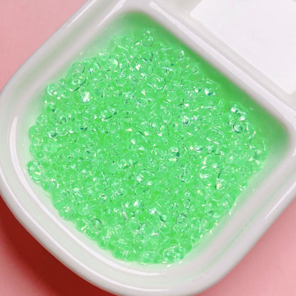 Clear Peanut Shaped Acrylic Beads 4x6.5mm Candy Series 200pcs 11