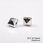 Irregular Square Acrylic Beads 10mm Imitation Metal 50pcs 8