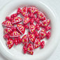 Painted Dress Acrylic Beads 26mm Colorful Assorted 5pcs 14
