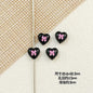 Bone and Heart Metal Beads 15mm and 10mm Baking Painted Alloy 10pcs 24
