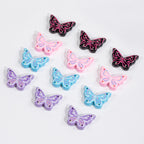 Hand Painted Butterfly Acrylic Beads 25mm Enamel Finish 10pcs 2