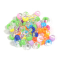 Clear Two-color Pony Beads 9mm Translucent Mixed Colors 200pcs 6