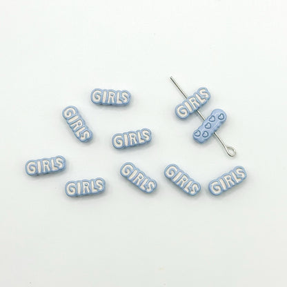 Girl Character Plate Metal Beads 12mm Baking Painted 20pcs 14