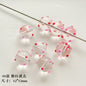 Hand Painted Transparent Glass Beads 12-14mm Christmas Series 1pc 28