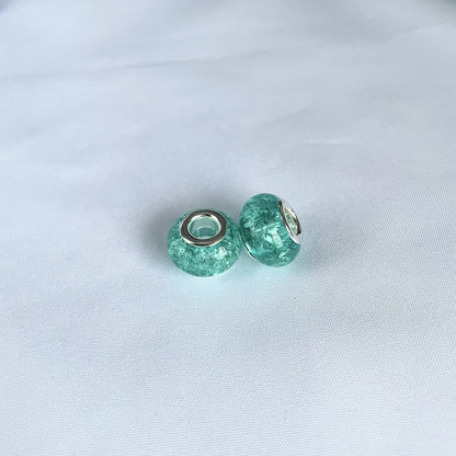 Acrylic Spacer Beads 14mm Crackle Large Hole 50pcs 19