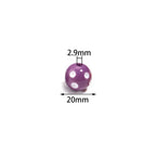 Polka Dot Bubblegum Beads 20mm Colorful Concave Resin Round 10pcs 5