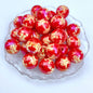UV Plating Christmas Snowman Acrylic Beads 16mm Colorful 20pcs 8