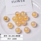 Glitter Fireworks Resin Beads 16mm Round Multicolor 10pcs 6