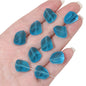 Frosted Flat Stone Glass Beads 12x15mm Matte Mixed Colors 20pcs 10