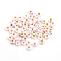 Colored Five-Pointed Flat Acrylic Beads 7mm Glossy Mixed 100pcs 9