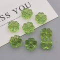 Transparent Faceted Clover Acrylic Beads 12.9mm Colorful 30pcs 6