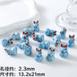 Hand Painted Animal Ceramic Beads Cute 3D Design 2pcs 7