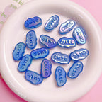 Glow Flat Acrylic Beads 15x26mm UV Plating Glow In The Dark 10pcs 3