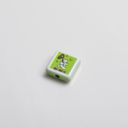 Polaroid Square Acrylic Beads 25mm Mini Camera Designs 10pcs 23