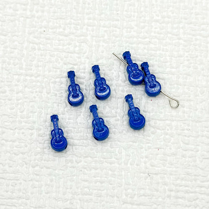 Guitar Metal Beads 12mm Baked Painted Multicolor 20pcs 17