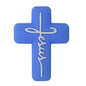 Silicone Focal Beads Jesus Cross Black White Script Text 20pcs 8