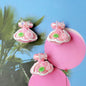 Hand Painted Dress Acrylic Beads 28x24x10mm Pastel Glossy 5pcs 7