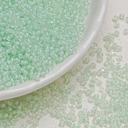 Dyed Core Seed Glass Beads 3mm Translucent Mixed Colors 22