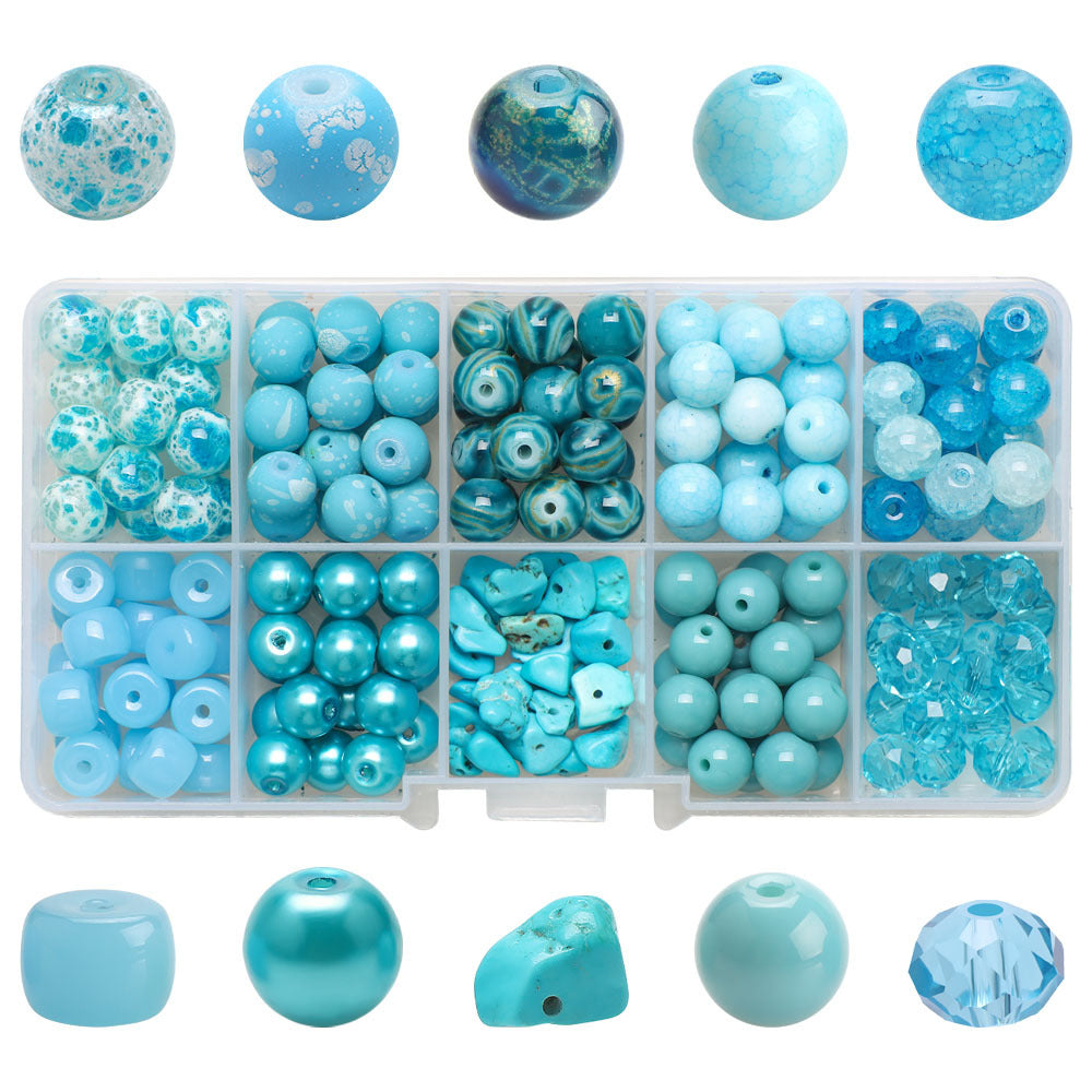 Crackle Round Glass Beads 8mm Pastel Colors Crackled Texture 200pcs 9