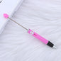 Beadable Pen Plastic Colorful Heart Top Black Ink 150mm 7