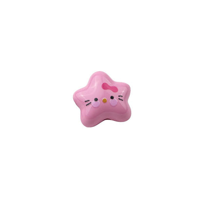 Star Acrylic Beads 20mm Glossy Hello KT Faces Colorful 20pcs 3