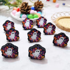 Silicone Focal Beads Halloween Ghost Color Character Cards 20pcs 2