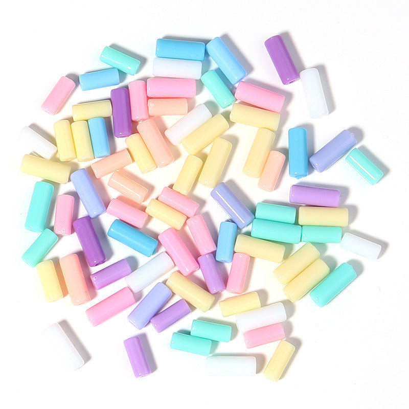 Macaron Acrylic Beads Mixed Shapes Pastel Colors 100pcs 8