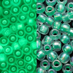 Glow In The Dark Seed Glass Beads 3mm Multicolor Stripes 1800pcs 3