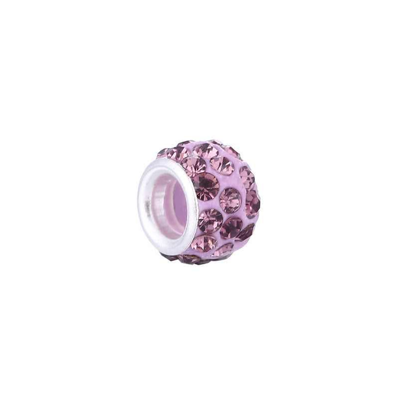 Rhinestone Spacer Clay Beads 7x11mm Chunky Large Hole 100pcs 11