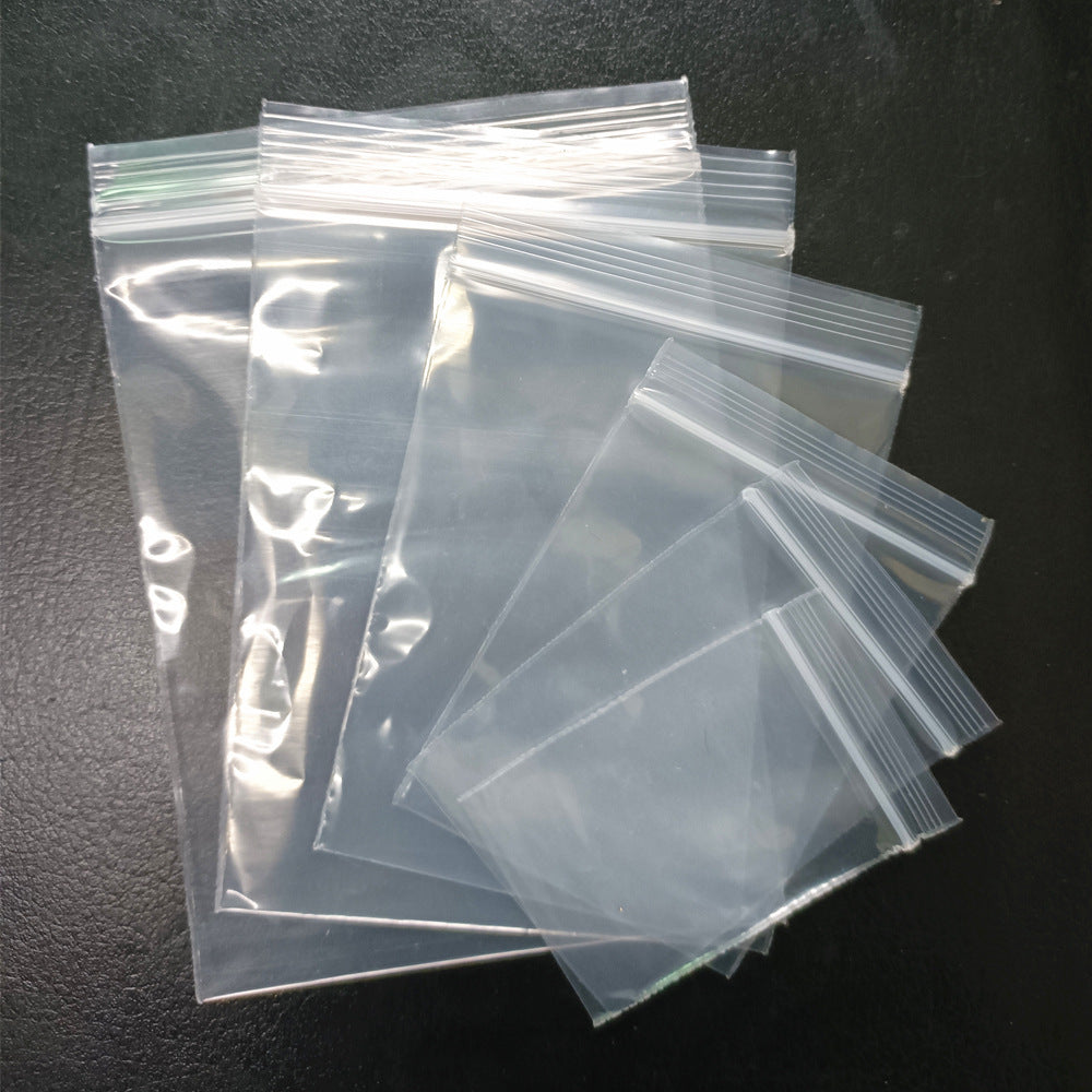 Transparent PE Plastic Zip Lock Bags Clear Resealable 100pcs 4x6-28x40cm