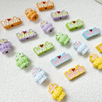 Crown and Wink Metal Beads 13mm Glossy Pastel Painted Alloy 10pcs 3