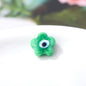 Lampwork Glass Beads Flower Shape 12mm Colorful Evil Eye 50pcs 7
