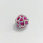 Rhinestone Bubblegum Beads 18mm Chain Enlaced Mixed Colors 4pcs 7